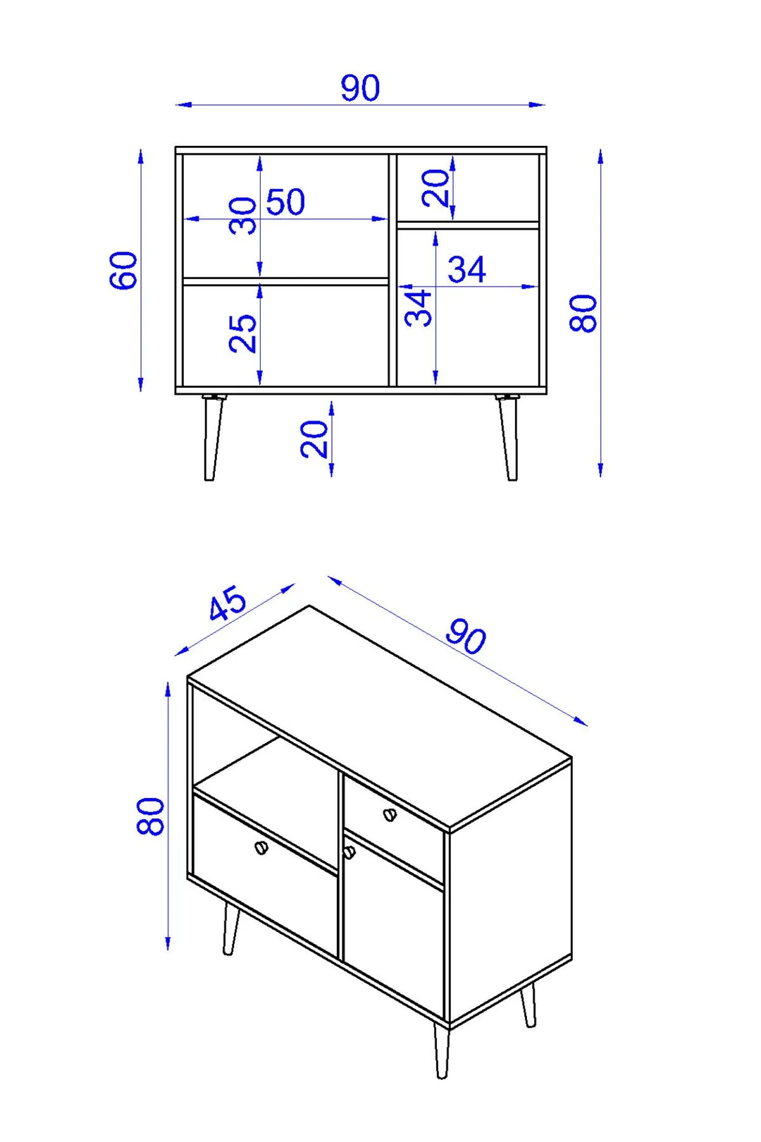 Fresh Kahve Köşesi / Çok Amaçlı Dolap / Airfryer Dolabı / Mutfak Organizeri